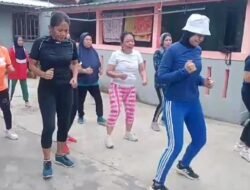Puluhan Ibu-ibu Galakkan Senam Sehat
