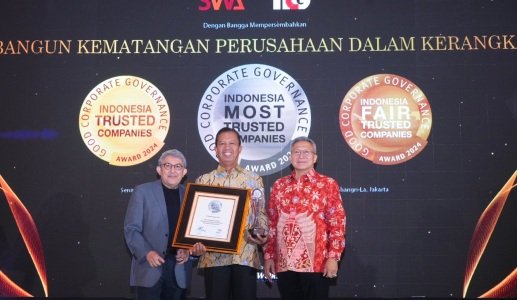 10 Kali Berturut-turut, Bukit Asam (PTBA) Pertahankan Predikat Indonesia Most Trusted Company. Foto : Humas PTBA