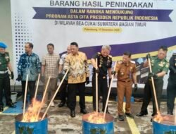 Bea Cukai Sumbagtim Musnahkan Barang Ilegal Hasil Penindakan di Empat Wilayah