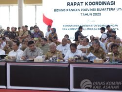 Harapan Bupati Asahan saat Rakor Bersama Menteri Kordinator Bidang Pangan Indonesia
