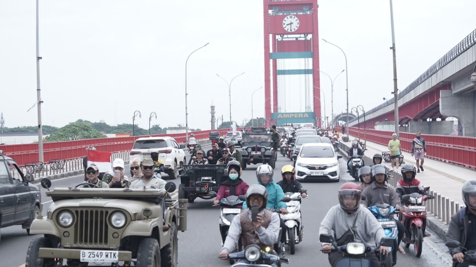 Pawai Hingga Kegiatan Budaya Jadi Puncak Peringatan Pertempuran Lima Hari Lima Malam di Palembang. (Foto: Andriyanto)