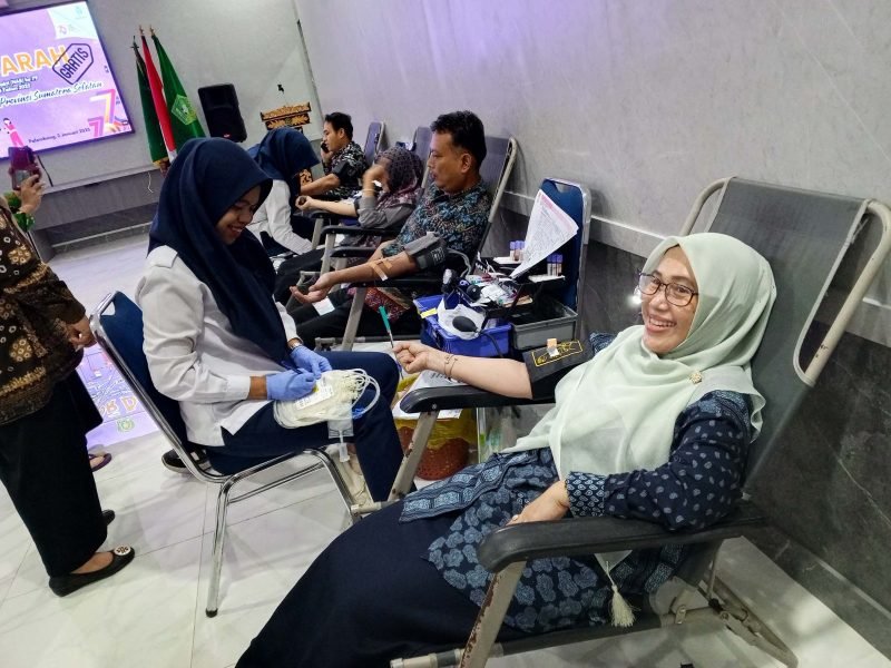 Kementerian Agama Provinsi Sumatera Selatan kembali menggelar aksi donor darah. (Foto: Mursalan)