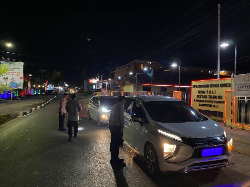 Polsek Talang Ubi menggelar kegiatan rutin yang ditingkatkan (KRYD) di wilayah hukumnya. (Foto: Jerry Hardiansyah)