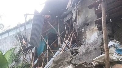 Kejadian longsor yang terjadi beberapa waktu lalu di Kecamatan Mantrijeron. (Foto : Kominfo)