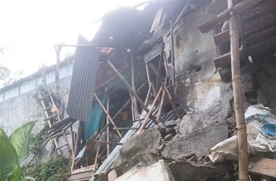 Kejadian longsor yang terjadi beberapa waktu lalu di Kecamatan Mantrijeron. (Foto : Kominfo)