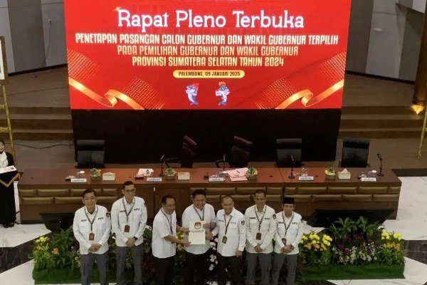 Pelantikan Gubernur Sumsel Terpilih 7 Februari, Bupati/Walikota Terpilih 10 Februari 2025