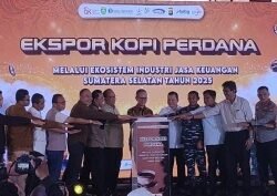 Pemprov dan OJK Lepas Ekspor Perdana Kopi Sumsel ke Australia dan Malaysia