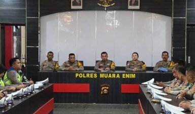 Satlantas Polres Muara Enim Menerima Arahan dari Pejabat Utama