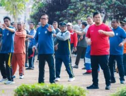 Tingkatkan Produktivitas, Pemkab Banyuasin Gelar Senam Bersama