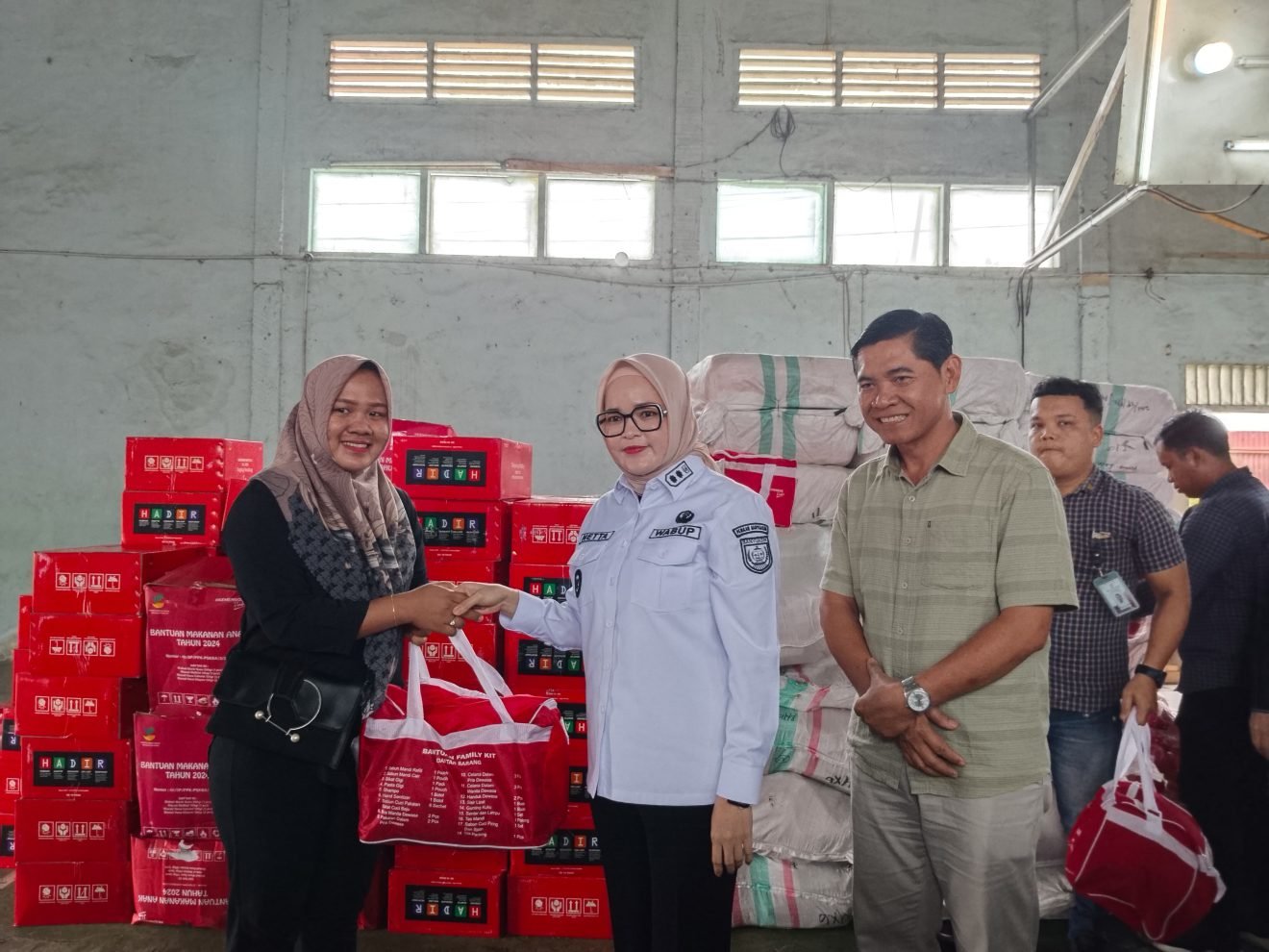 Netta Indian Serahkan Bantuan Untuk Masyarakat Terdampak Banjir. (Dok.Kominfo Banyuasin)