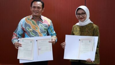 Pemkot Palembang dan PPN Bappenas RI teken PKS Regsosek. (Foto: Kominfo Palembang)