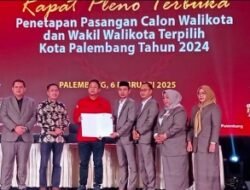 Ratu Dewa – Prima Salam Resmi Ditetapkan KPU Sebagai Wali Kota dan Wakil Wali Kota Terpilih