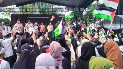 Ribuan Masa Aksi Bela Palestina Padati Halaman DPRD Sumsel