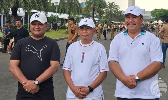 Wagub Sumut, Bupati dan Wabup Asahan Terpilih Ikuti Gladi Kotor di Monas. (Foto: Kominfo Asahan)