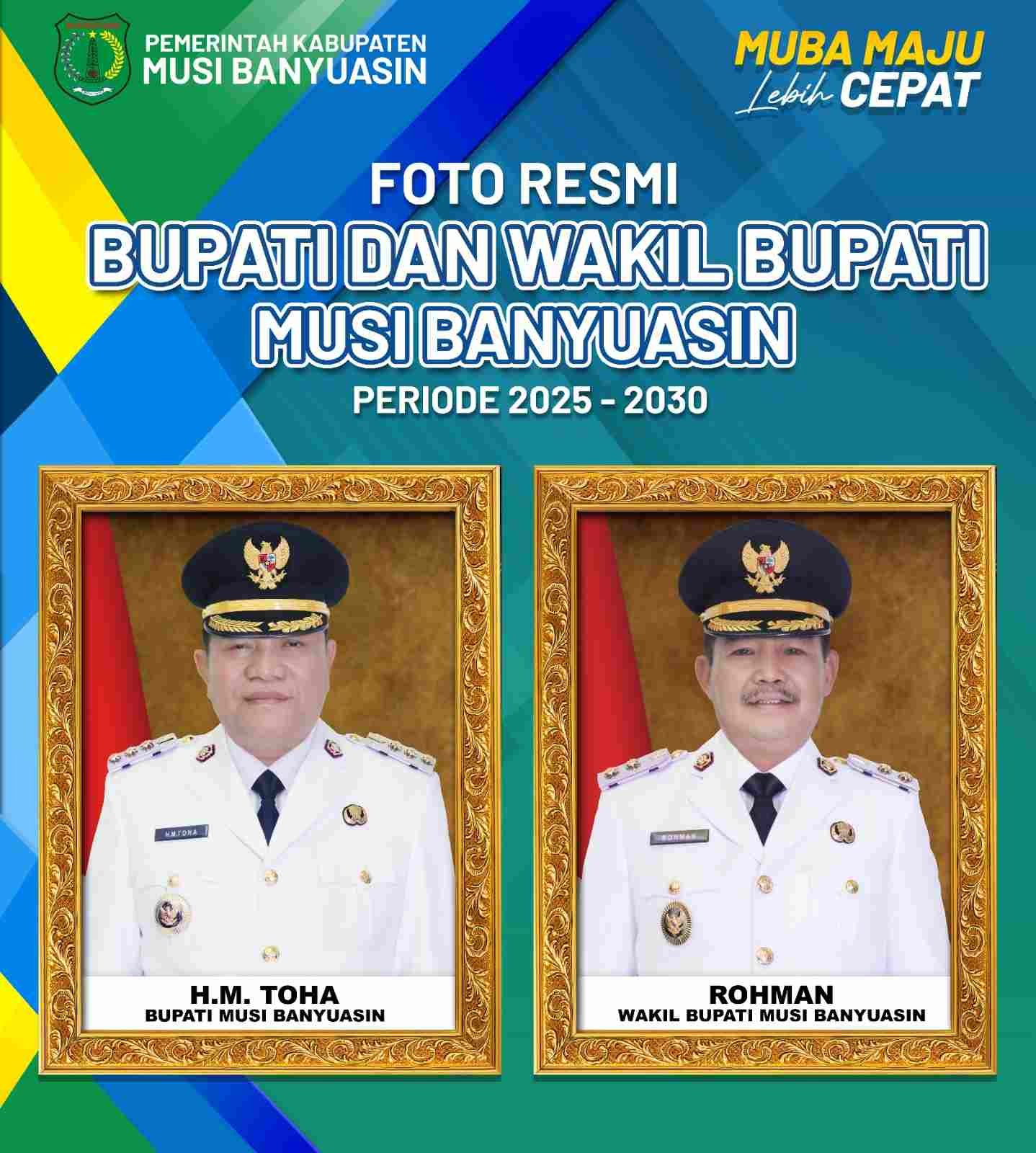 Resmi Bupati dan Wakil Bupati Muba Terpilih Priode 2025-2030.(Kominfo : Musi Banyuasin)
