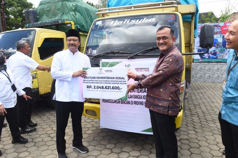 Pemprov Sumsel Dapat Bantuan Buffer Stock Kesiapsiagaan Penanggulangan Bencana dari Kementerian Sosial RI