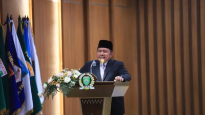 Gubernur Sumsel Herman Deru saat menyampaikan pidato perdana masa jabatan 2025-2030 dalam Rapat Paripurna IX DPRD Sumsel, Senin 3 Maret 2025. Foto : Humas Pemprov Sumsel