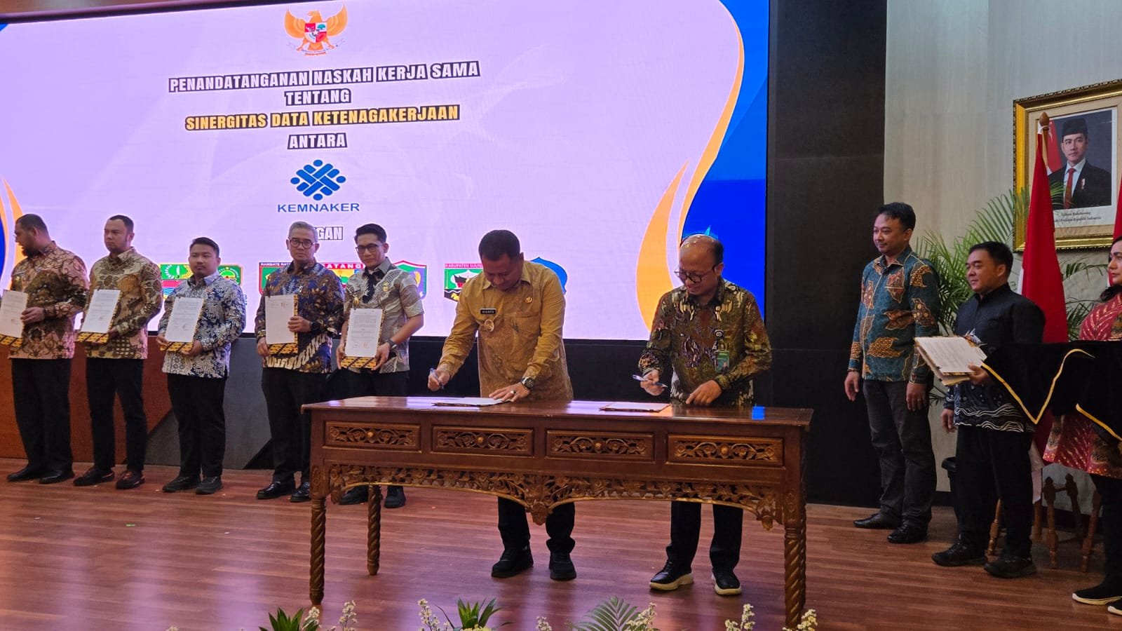 Pemkab Asahan Tanda Tangani Kerjasama dengan Kemenaker RI