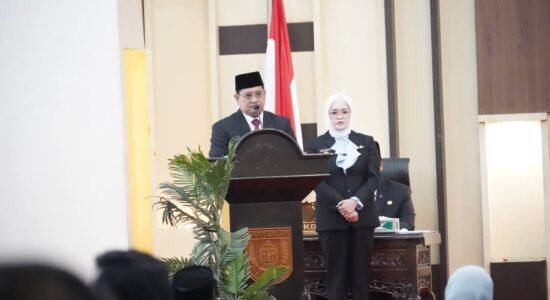 Bupati Banyuasin Dr. H. Askolani, SH MH didampingi Wakilnya Netta Indian, SP,