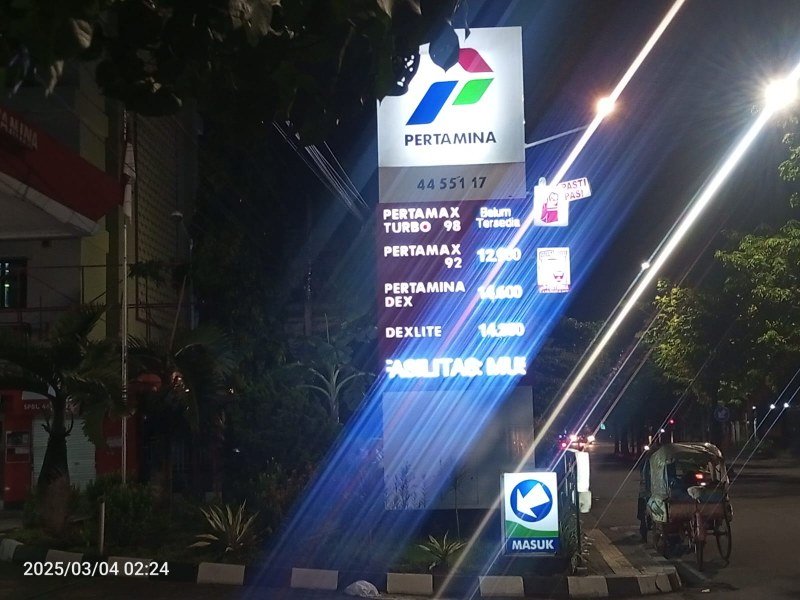 SPBU di Jalan Kolonel Sugiono, Yogyakarta (Foto : Warga )