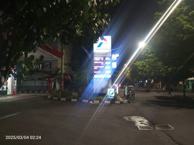 SPBU Nomor 44556117 yang beralamat di Jalan Kolonel Sugiono, Yogyakarta.(Foto : Warga)