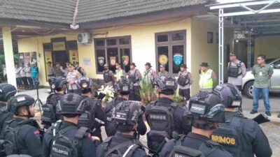 Kapolres Banyuasin AKBP Ruri Prastowo memimpin langsung pengamanan proyek strategis nasional pembangunan SUTET