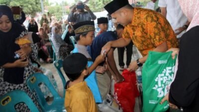 Wakil Bupati Serdang Bedagai (Wabup Sergai) H. Adlin Tambunan menghadiri acara santunan anak yatim
