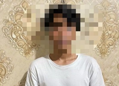 Tersangka Rafy yang tega menghabisi nyawa pacarnya (Dok : Humas Polres Bantul)