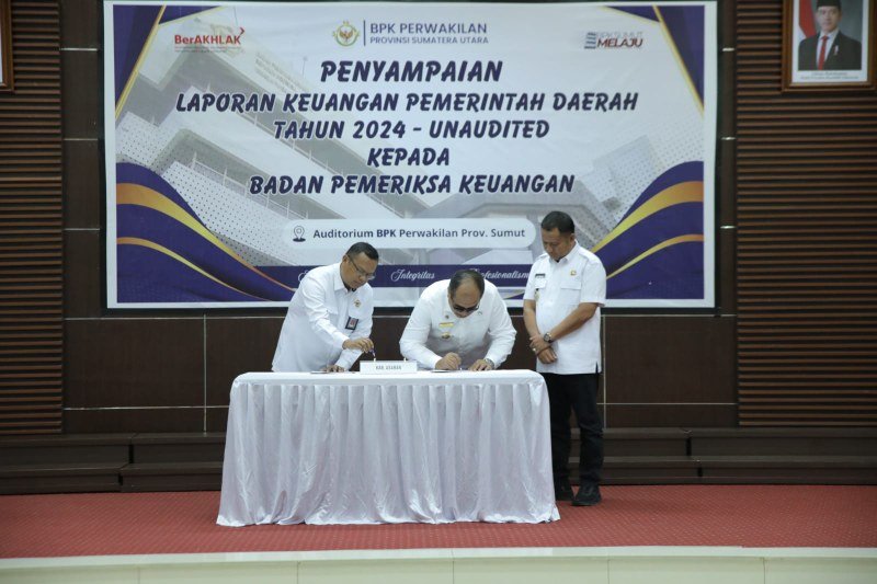 Pemerintah Kabupaten Asahan Serahkan Laporan Keuangan Pemerintah Daerah Unaudited T.A 2024