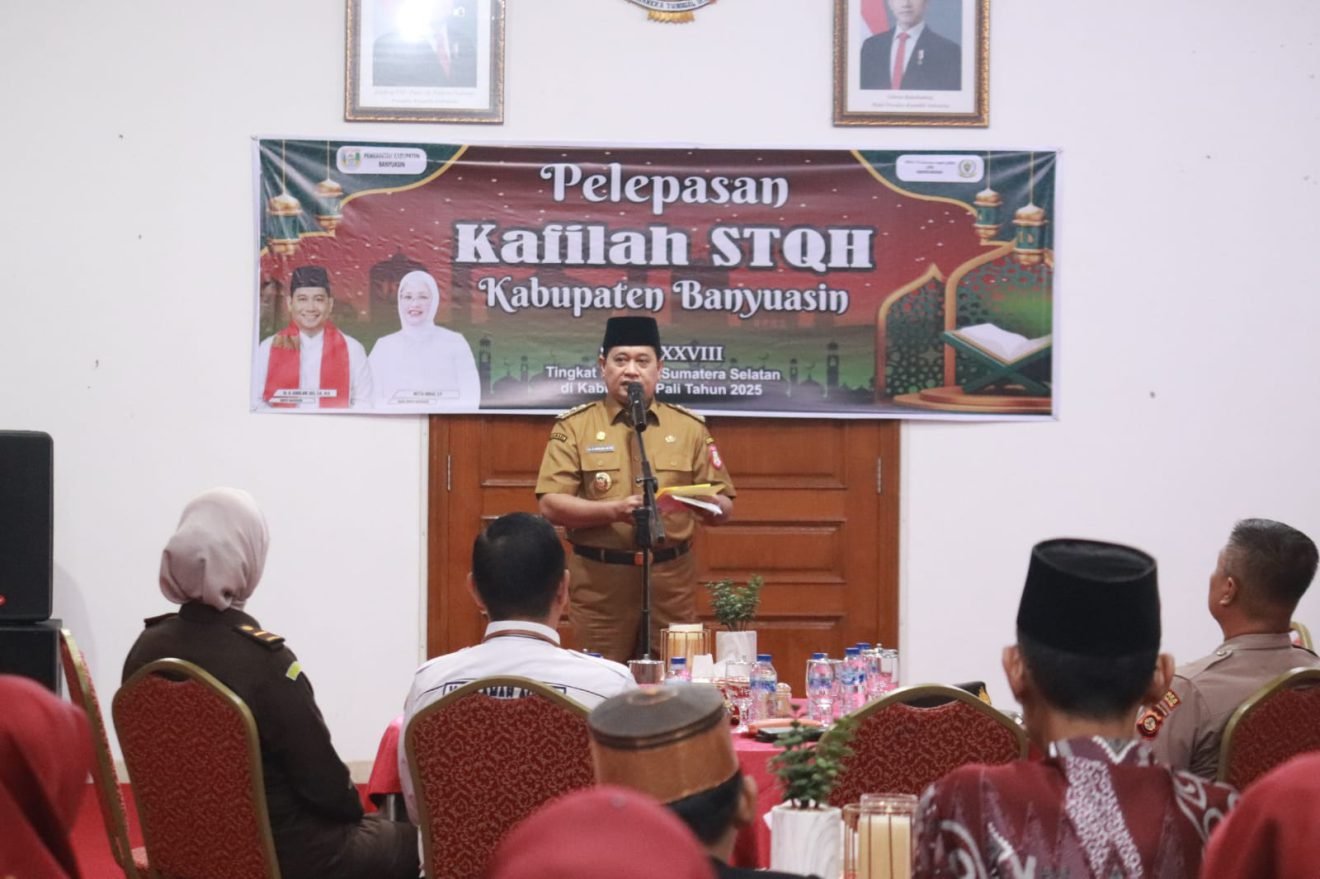 Bupati Askolani Lepas Kafilah Banyuasin Mengikuti STQH XXVIII Tingkat Provinsi Sumsel