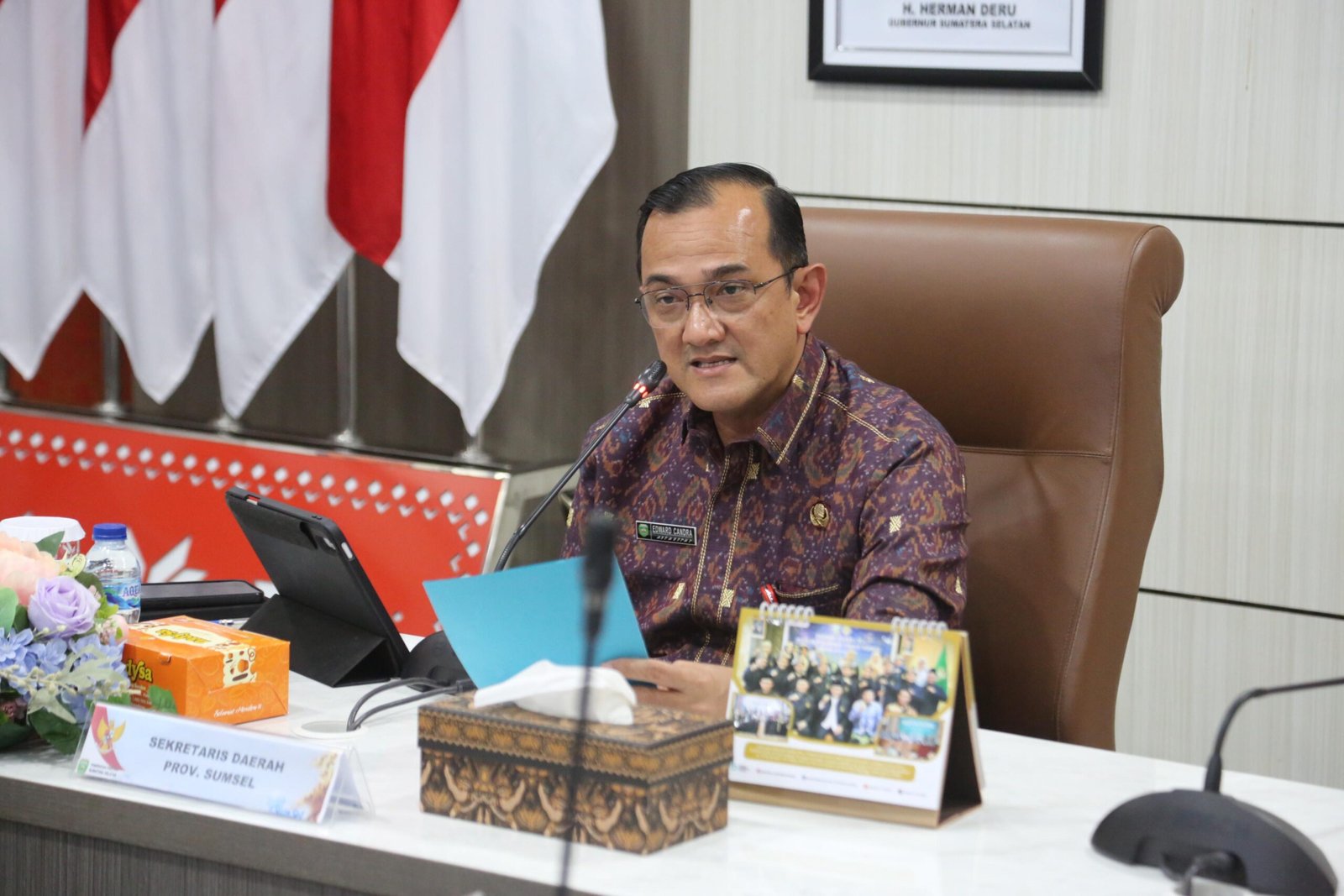 Sekretaris Daerah (Sekda) Provinsi Sumatera Selatan (Sumsel) Edward Candra