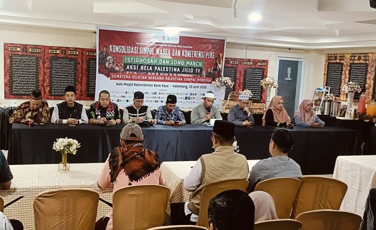 Diawali dengan Istighosah, Aliansi Masyarakat Sumsel Peduli Palestina Kembali Gelar Aksi Bela Palestina Jilid IV