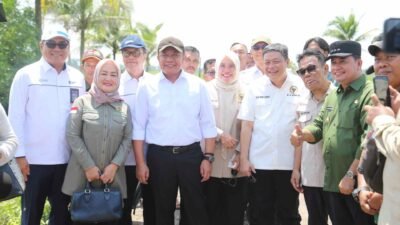 Deru Dampingi DPR RI Tinjau Lokasi OPLA Desa Srimenanti Tanjung Lago Banyuasin