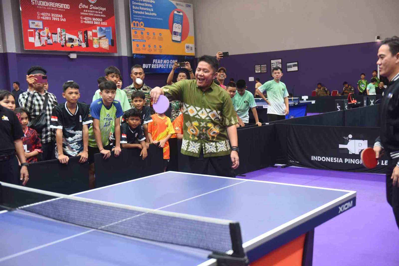 Gubernur Herman Deru Buka Kejuaraan Tenis Meja