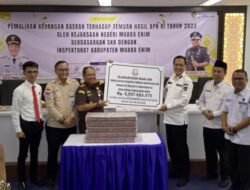 Bupati Muara Enim Sampaikan Apresiasi Serah Terima Pemulihan Keuangan Daerah Kepada Kejari