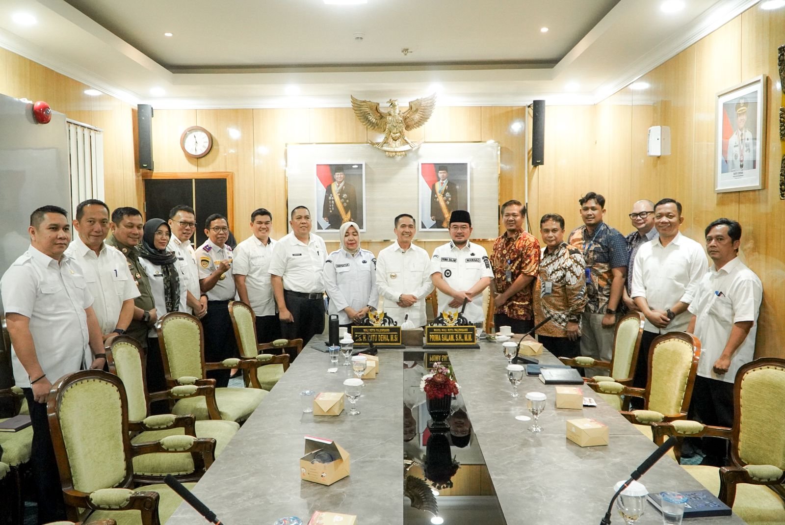 PT Jamkrindo Palembang saat melakukan audiensi dengan Pemerintah Kota Palembang.