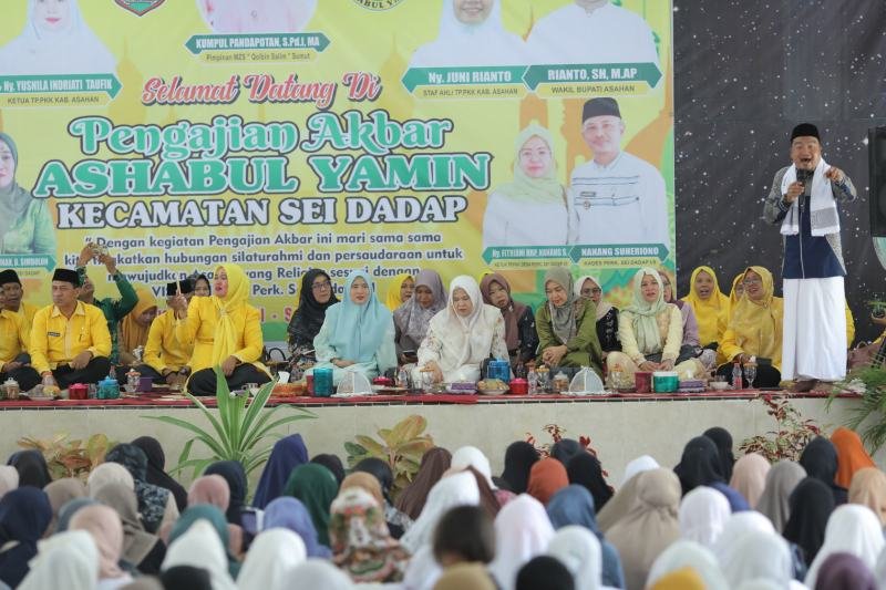 Pengajian Akbar Ashabul Yamin di Sei Dadap Dihadiri Ketua PKK Asahan