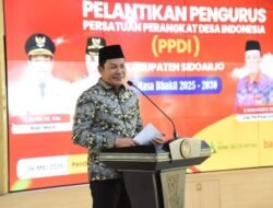 PPDI Sidoarjo Dilantik, Bupati Pesan Sinergi Dengan Kepala Desa dan BPD Ditingkatkan