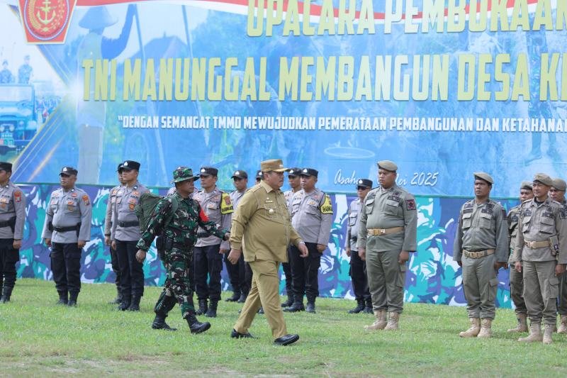 Bupati Asahan Buka TMMD ke-124 di Desa Silo Bonto