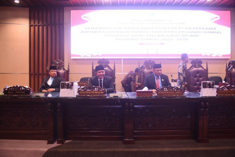 Pemprov dan DPRD Sumsel Sepakati Rancangan Awal RPJMD 2025–2029