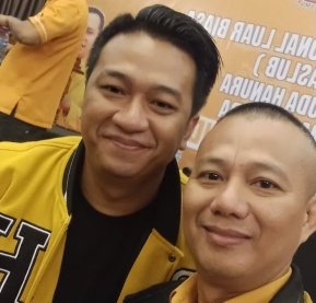 Ketua Umum Lasmura Heru Margi Pangestu dengan Plt Ketua Lasmura DIY Audi, saat diabadikan pada Musnalub di Jakarta, Selasa (20/5). (Foto : Simon)