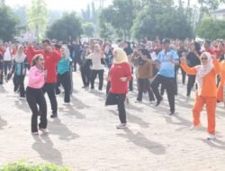 Sehat dan Bugar, Pemkab Banyuasin Gelar Senam Pagi Bersama