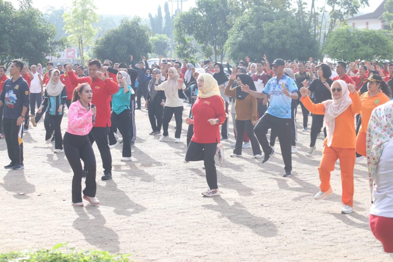 Pemkab Banyuasin Gelar Senam Pagi Bersama