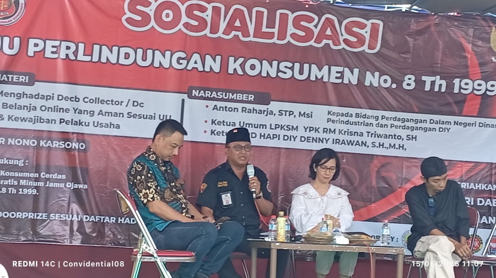 Sosialisasi UU Perlindungan Konsumen No 8 Tahun 1999, Minggu (15/6/2025) di Karanganyar, Brontokusuman, Mergangsan, Yogyakarta.