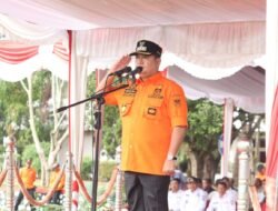 Cegah Karhutbunla, Bupati Banyuasin Pimpin Apel Gelar Pasukan dan Peralatan