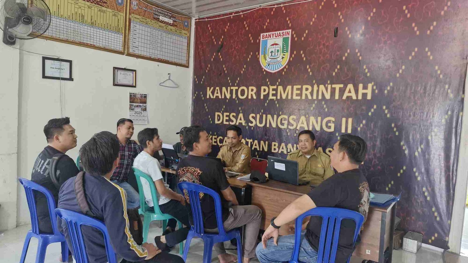 SAT Intelkam Polres Banyuasin Lakukan Monitoring ke Desa Sungsang II