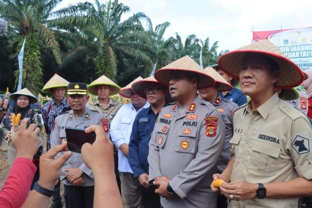 Polres dan Forkopimda PALI Ikut Zoom Meeting Panen Raya