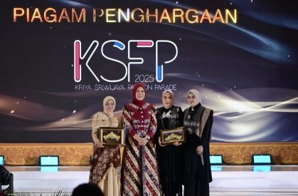 Banyuasin Sukses Melenggang di Kriya Sriwijaya Fashion Parade 2025