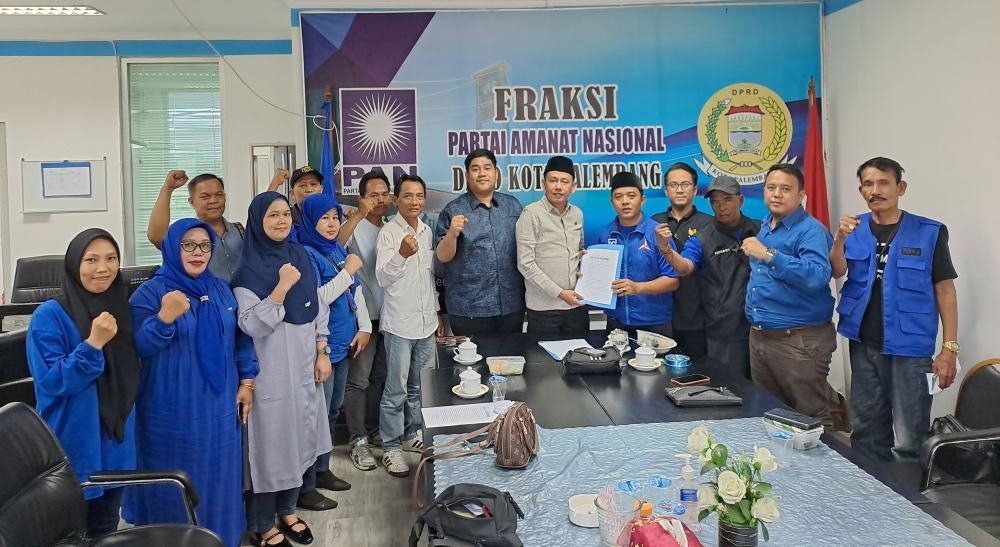 BarataYudha menyampaikan Aspirasi kepada FRAKSI PAN DPRD Kota Palembang.