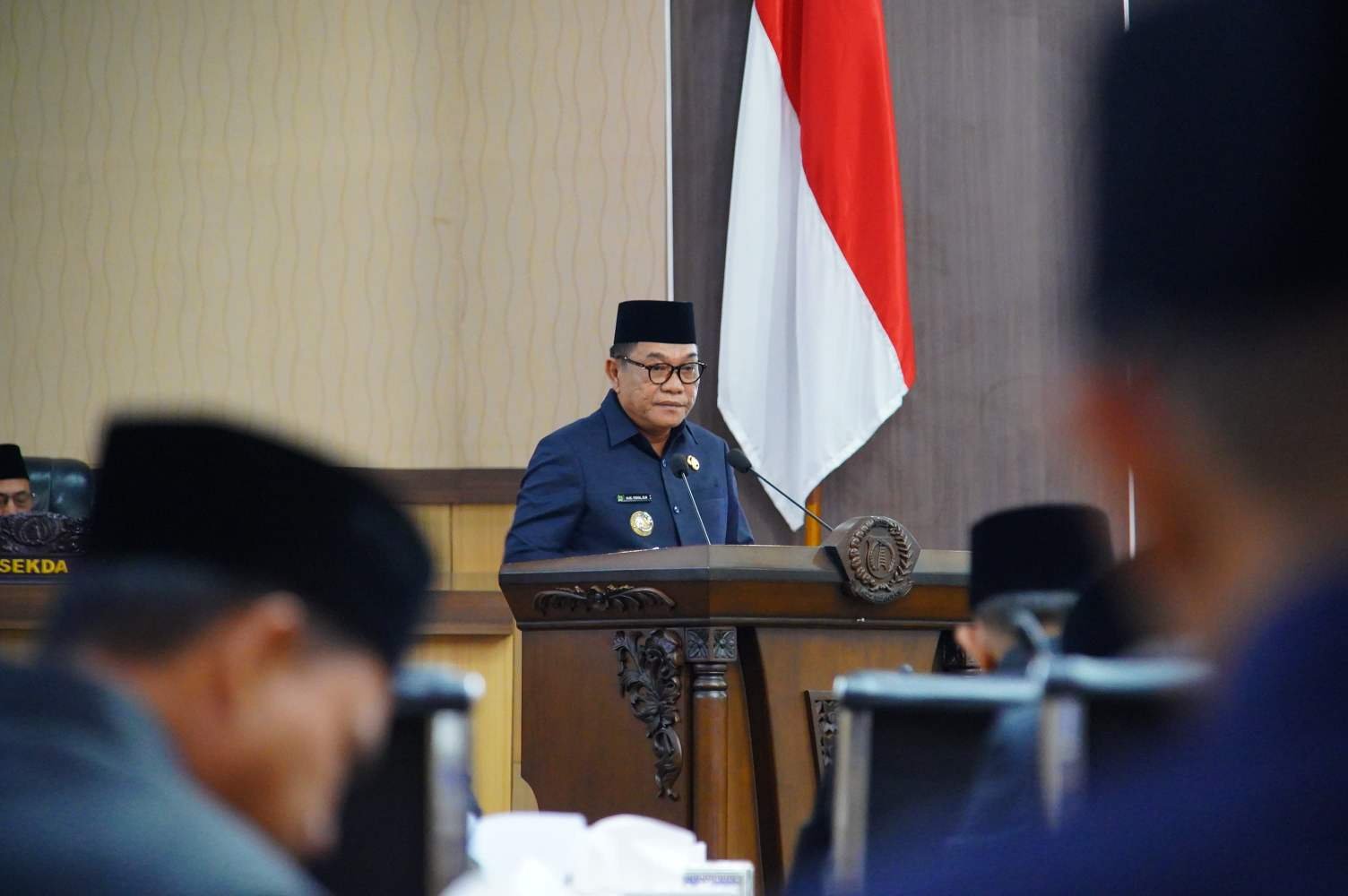 Bupati Musi Banyuasin H M Toha SH menghadiri Rapat Paripurna Dewan Perwakilan Rakyat Daerah (DPRD) Kabupaten Musi Banyuasin